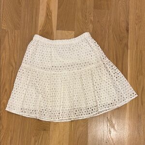 Frye x Anthropologie White Lace Skirt size XS